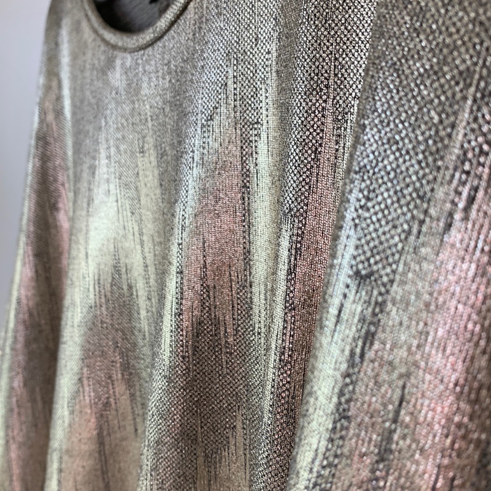 Espresso Classy Metallic Gold Blouse Small